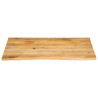 Tablero de mesa borde natural madera maciza mango 110x80x2.5 cm 3