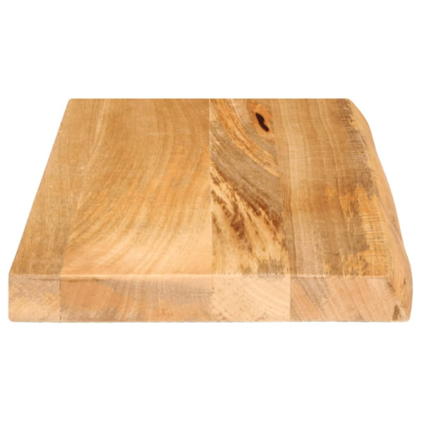 Tablero de mesa borde natural madera maciza mango 50x30x3.8 cm M 4
