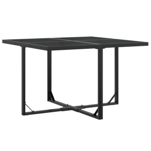 5 pcs conjunto de jantar para jardim textilene preto H