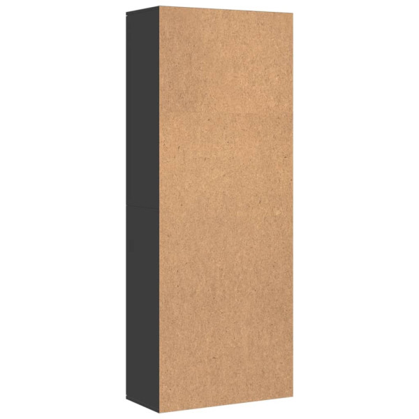 Aparador alto madera de ingeniería negro 70x35x180 cm M 5