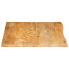 Tablero de mesa borde natural madera maciza mango 90x80x3.8 cm 4