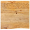 Tablero de mesa borde natural madera maciza mango 40x40x2.5 cm 1