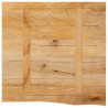 Tablero de mesa borde natural madera maciza mango 40x40x2.5 cm 5