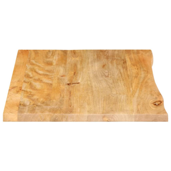 Tablero de mesa borde natural madera maciza mango 80x60x2.5 cm M 4