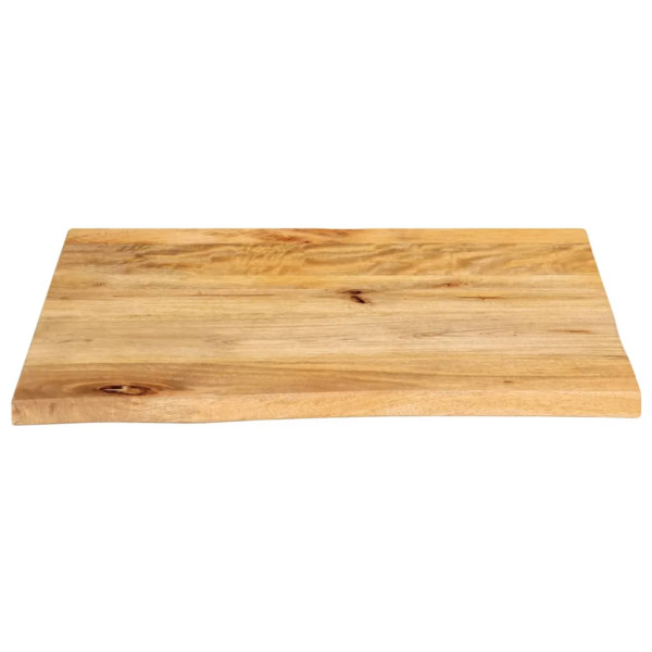 Tablero de mesa borde natural madera maciza mango 40x40x3.8 cm M 3