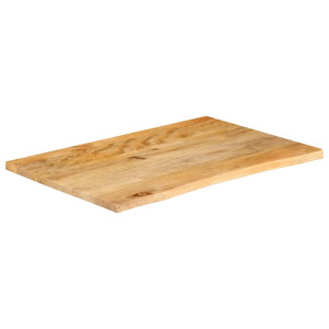Tablero de mesa borde natural madera maciza mango 70x60x3.8 cm H