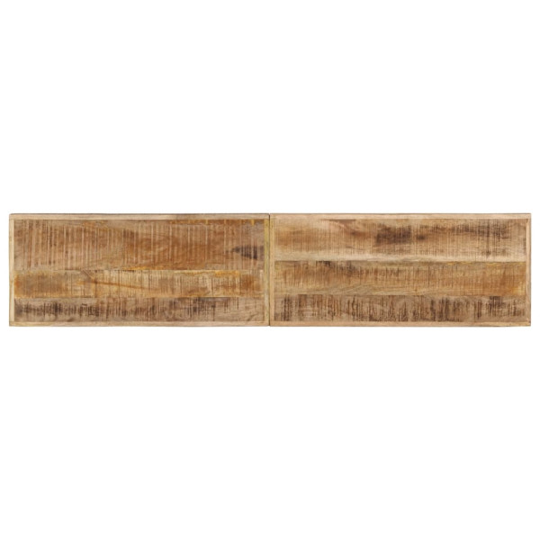 Banco de madera maciza de mango rugosa y acero 160 cm M 4