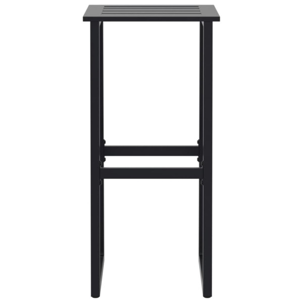 Bancos de bar 4 pcs 38x38x80 cm aço revestido a pó preto M 5
