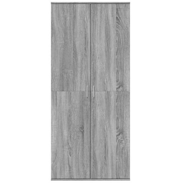 Aparador alto madera de ingeniería gris Sonoma 80x35x180 cm M 3
