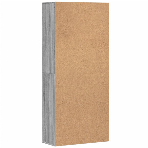 Aparador alto madera de ingeniería gris Sonoma 80x35x180 cm M 5