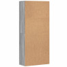 Aparador alto madera de ingeniería gris Sonoma 80x35x180 cm 5