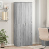 Aparador alto madera de ingeniería gris Sonoma 70x35x180 cm 1