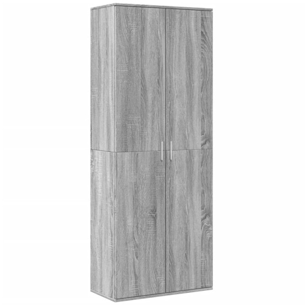 Aparador alto madera de ingeniería gris Sonoma 70x35x180 cm M 2