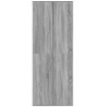 Aparador alto madera de ingeniería gris Sonoma 70x35x180 cm 3
