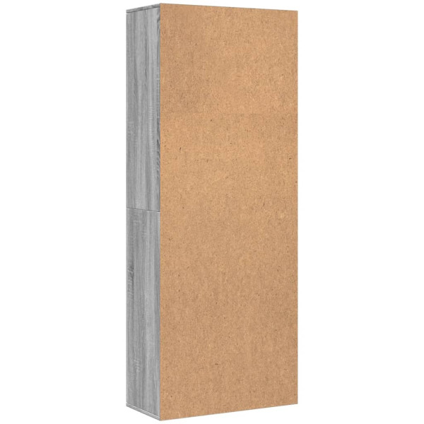 Aparador alto madera de ingeniería gris Sonoma 70x35x180 cm M 5