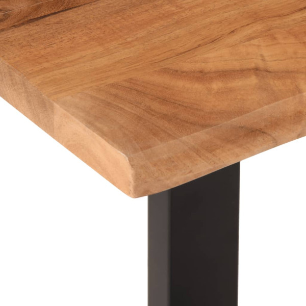 Banco de madera maciza de acacia y acero 160 cm M 5