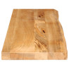 Tablero de mesa borde natural madera maciza mango 110x40x3.8 cm 4