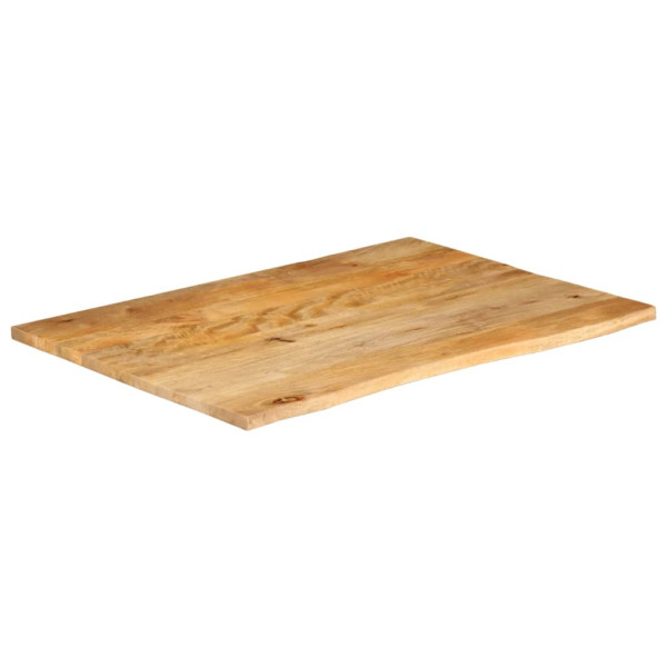Tablero de mesa borde natural madera maciza mango 110x80x3.8 cm M 2