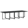 Juego de comedor de jardín 11 piezas textileno negro 3