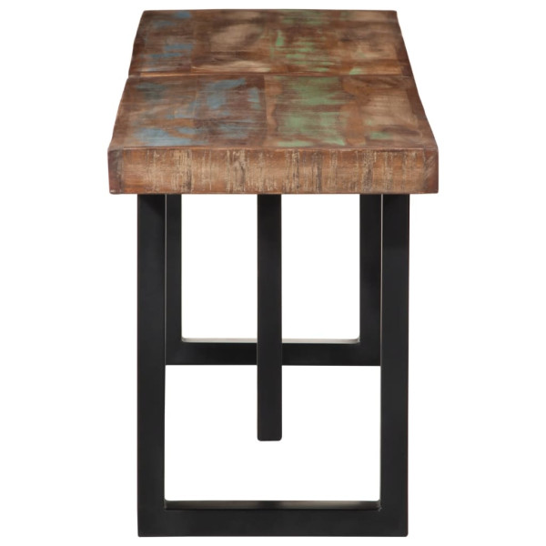 Banco de madera maciza reciclada y acero 160 cm M 3