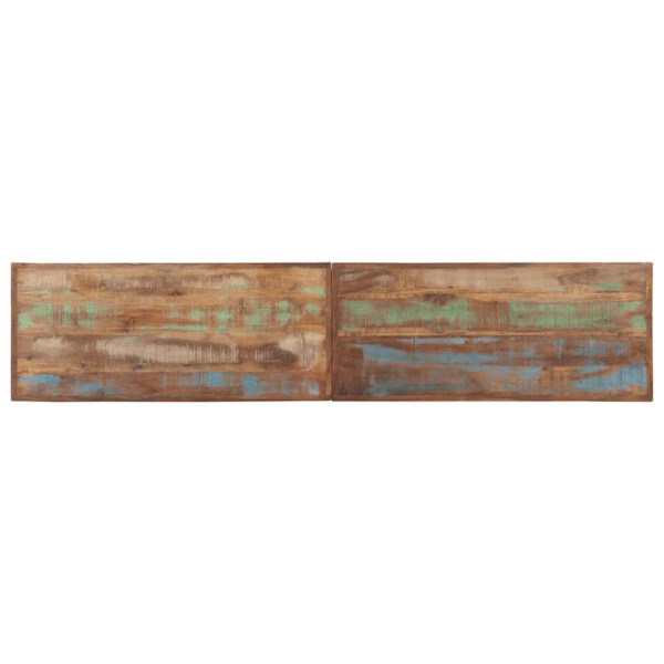 Banco de madera maciza reciclada y acero 160 cm M 4