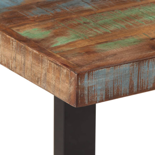 Banco de madera maciza reciclada y acero 160 cm M 5