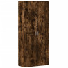 Aparador alto madera de ingeniería roble ahumado 80x35x180 cm 2