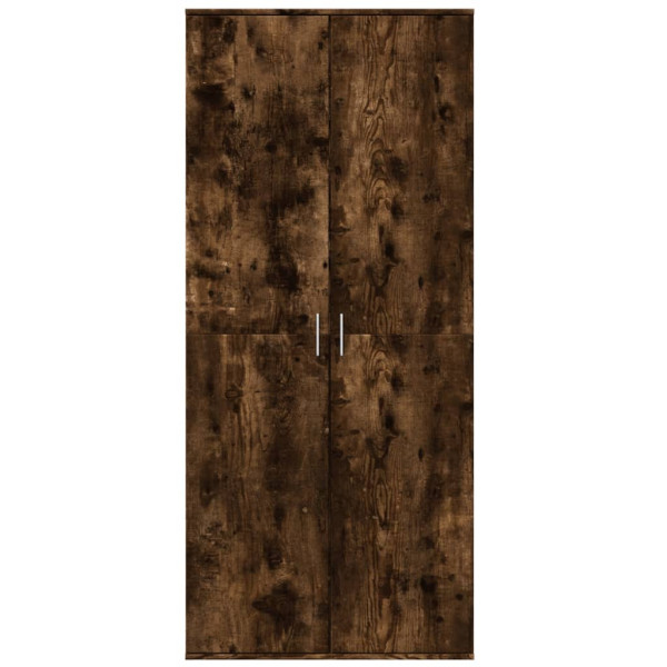 Aparador alto madera de ingeniería roble ahumado 80x35x180 cm M 3