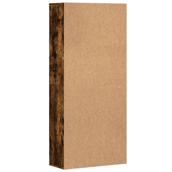 Aparador alto madera de ingeniería roble ahumado 80x35x180 cm M 5