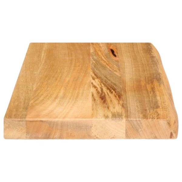 Tablero de mesa borde natural madera maciza mango 50x40x3.8 cm M 4
