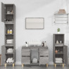 Set de muebles de baño 3 pzas madera contrachapada gris sonoma 1