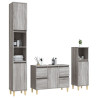 Set de muebles de baño 3 pzas madera contrachapada gris sonoma 3