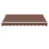 Toldo retráctil manual con luz LED marrón 300x250 cm 4