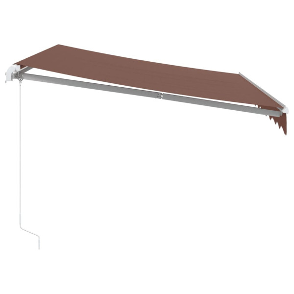 Toldo retráctil manual con luz LED marrón 300x250 cm M 5