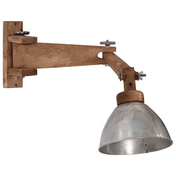 Lámpara de pared 25 W E27 plateado vintage M 2