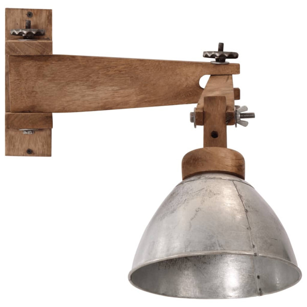 Lámpara de pared 25 W E27 plateado vintage M 3