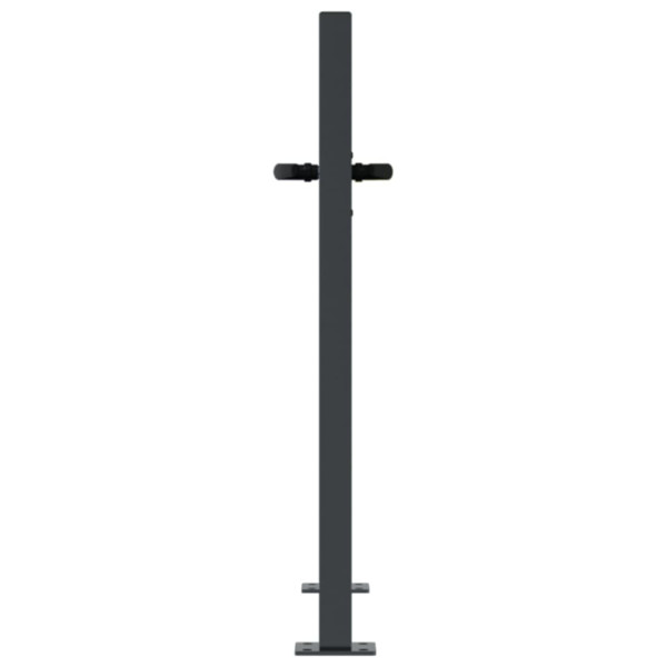 Portão de jardim 105x105 cm aço design erva antracite M 5