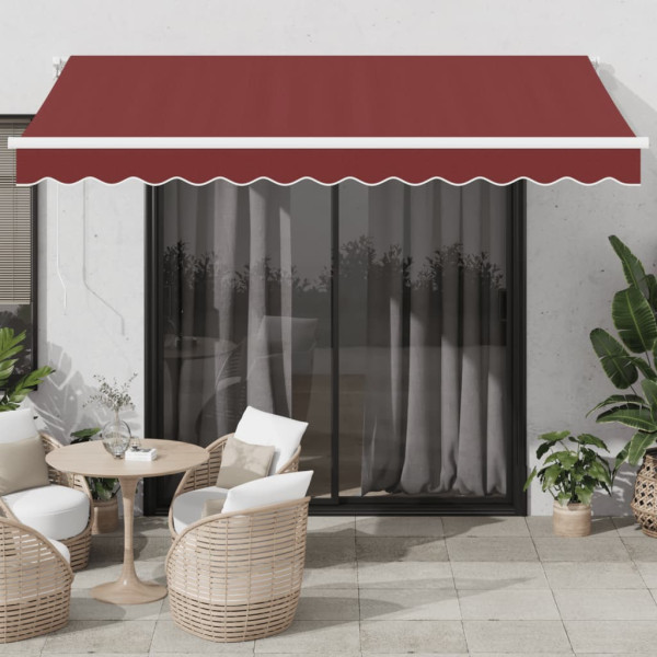 Toldo retráctil automático burdeos 350x250 cm D