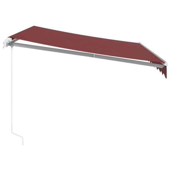 Toldo retrátil manual com luz LED 300x250 cm bordô M 5