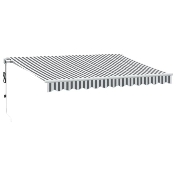 Toldo retráctil automático gris antracita y blanco 350x250 cm M 2
