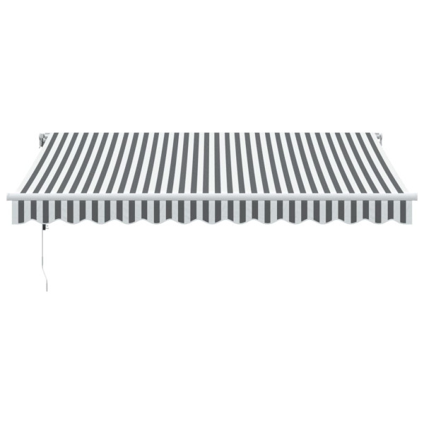 Toldo retráctil automático gris antracita y blanco 350x250 cm M 3