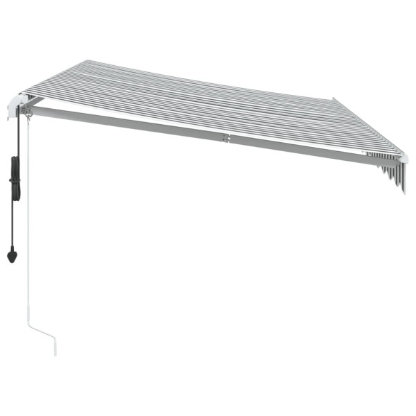 Toldo retrátil automático 350x250 cm antracite e branco M 4