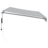 Toldo retrátil automático 350x250 cm antracite e branco 4