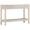 Mesa consola 110x35x75 cm madeira de mangueira maciça branco 1