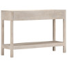Mesa consola madera maciza de mango blanco 110x35x75 cm 4