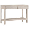 Mesa consola madera maciza de mango blanco 110x35x75 cm 5