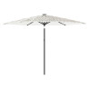 Guarda-sol de jardim com poste de aço 288x288x225 cm branco 2