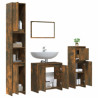 Set de muebles baño 4 pzas madera contrachapada roble ahumado 4