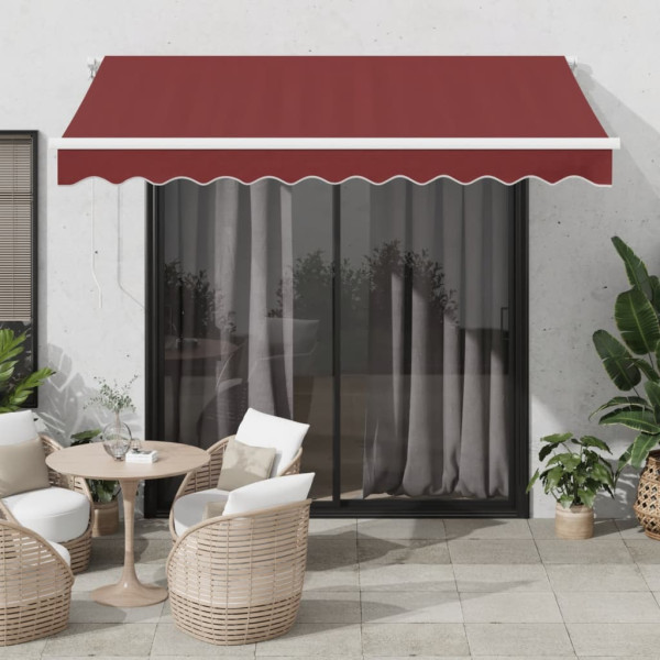 Toldo retráctil automático burdeos 300x250 cm D