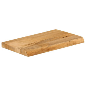 Tablero de mesa borde natural madera maciza mango 40x20x2.5 cm H